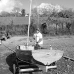 launching a traditional dinghy