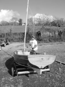 launching a traditional dinghy