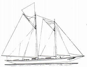 Elise original sail plan
